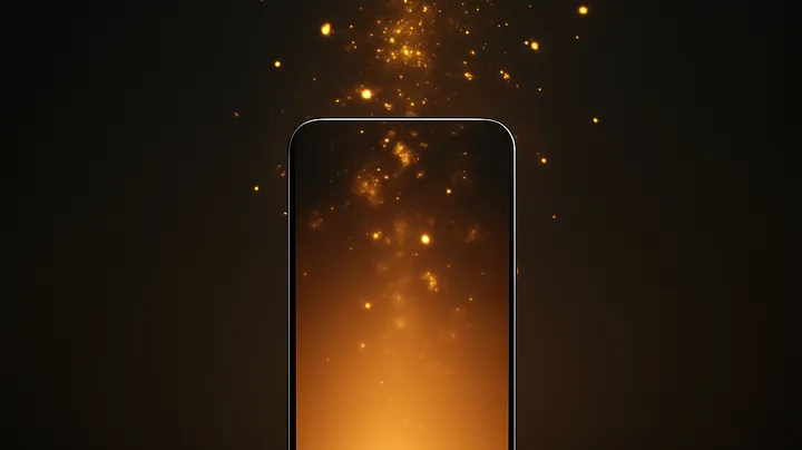 9999K COM Modern phone with glowing screen